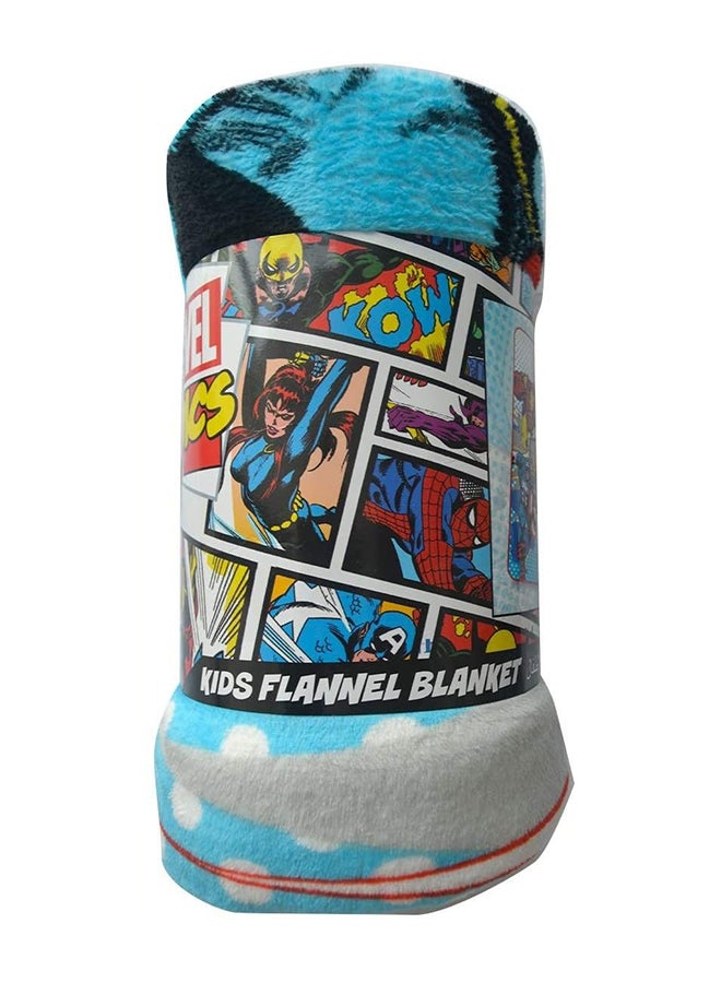 Spiderman Flannel Blanket Polyester Multicolor 160x3x220cm