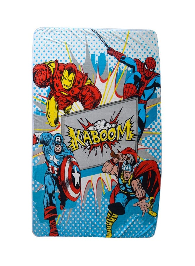 Avengers Flannel Blanket Polyester Multicolor 160x3x220cm