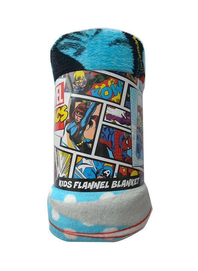 Avengers Flannel Blanket Polyester Multicolor 160x3x220cm