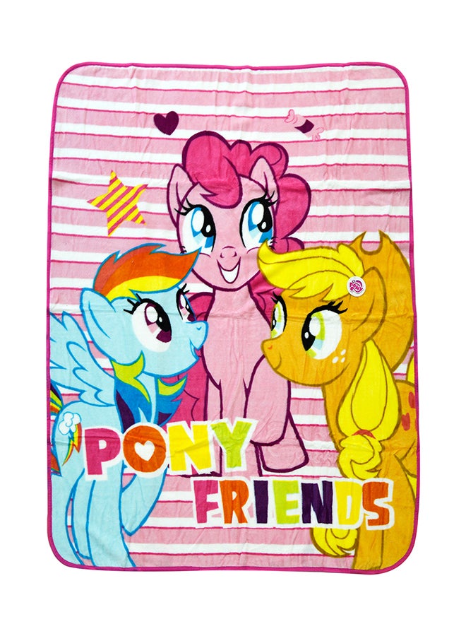 My Little Pony  Design Coral Fleece Blanket polyester Multicolour 130x170cm