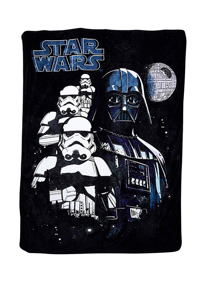 Starwars Design  Flannel Blanket Polyester Multicolour 160x220centimeter