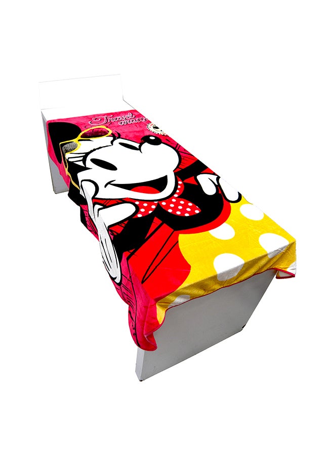 Minnie Mouse Design  Flannel Blanket Polyester Multicolour 160x220cm