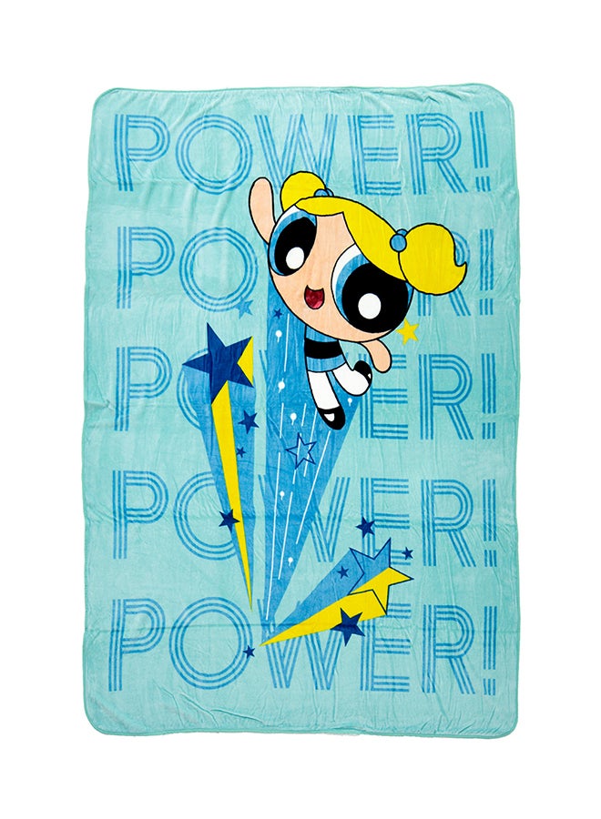 Powerpuff Girls Design  Flannel Blanket Polyester Multicolour 160x220centimeter