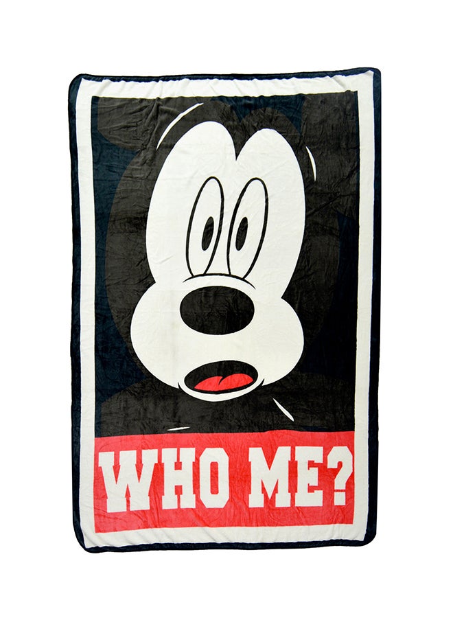 Mickey Mouse Design  Flannel Blanket polyester Black 160x220cm