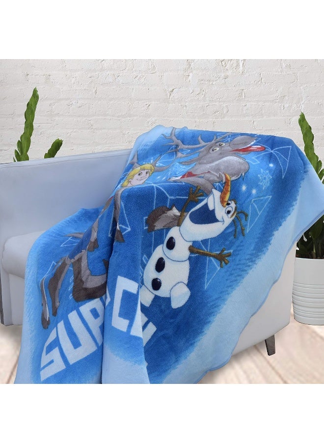 Frozen  Design Coral Fleece Blanket Polyester Blue 120x140cm