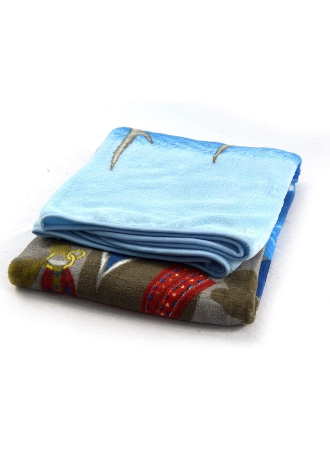 Frozen  Design Coral Fleece Blanket Polyester Blue 120x140cm