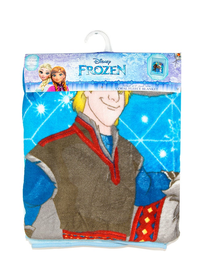 Frozen  Design Coral Fleece Blanket Polyester Blue 120x140cm