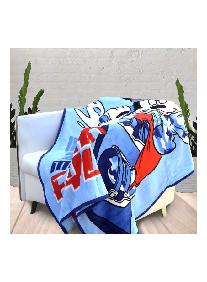 Mickey Printed Blanket polyester Blue/Red/White 120x140cm