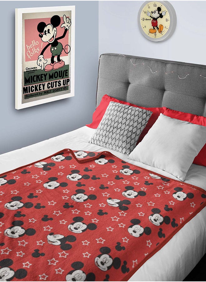 Disney Mickey Mouse Flannel All-Season, Ultra Soft, Fade Resistant Blanket for Kids