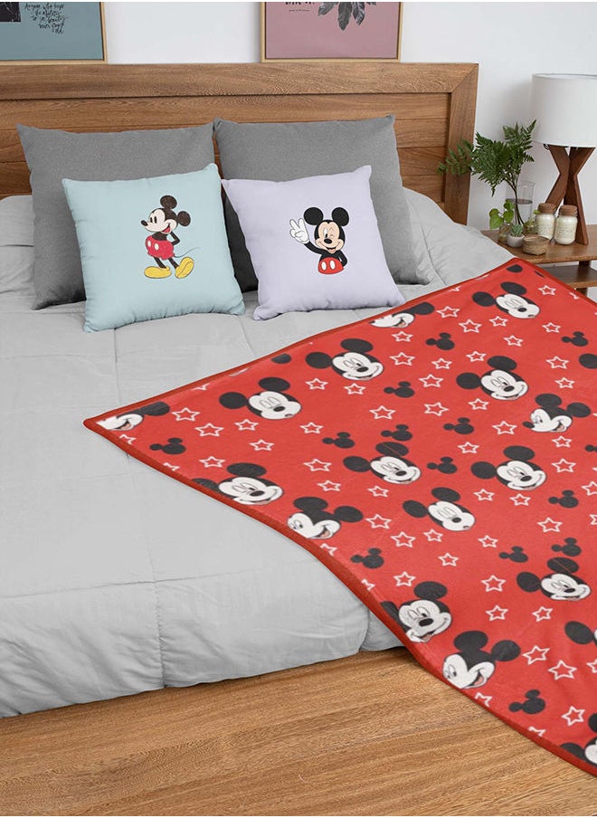 Disney Mickey Mouse Flannel All-Season, Ultra Soft, Fade Resistant Blanket for Kids