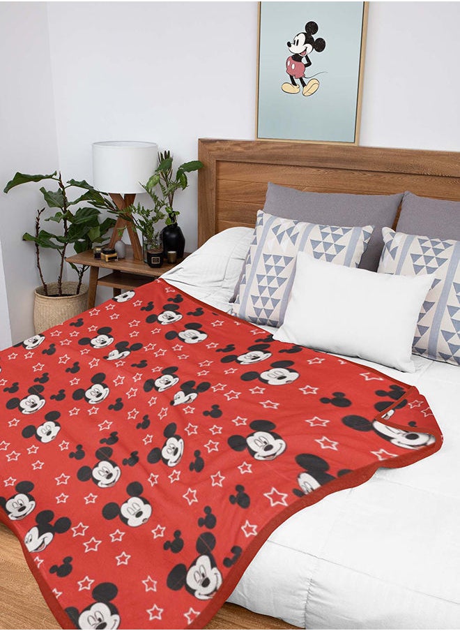 Disney Mickey Mouse Flannel All-Season, Ultra Soft, Fade Resistant Blanket for Kids