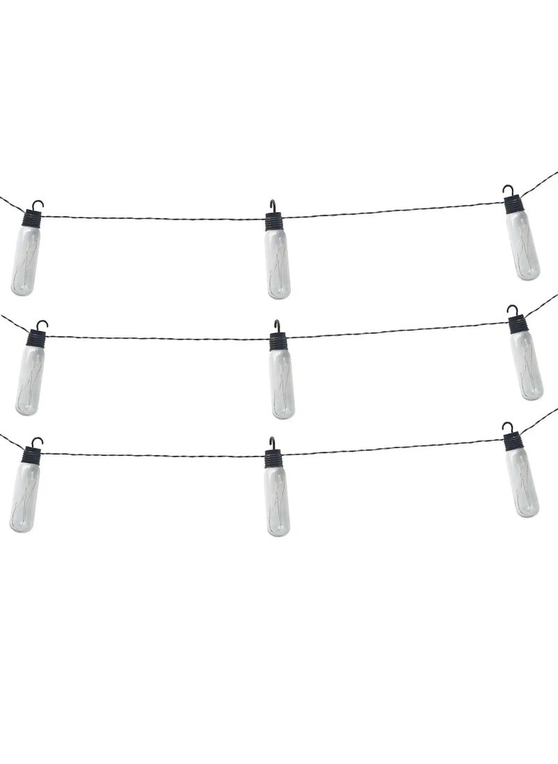 Alvares Solar-Powered 10-Integrated LED Outdoor String Light (0.04 W, Warm White)