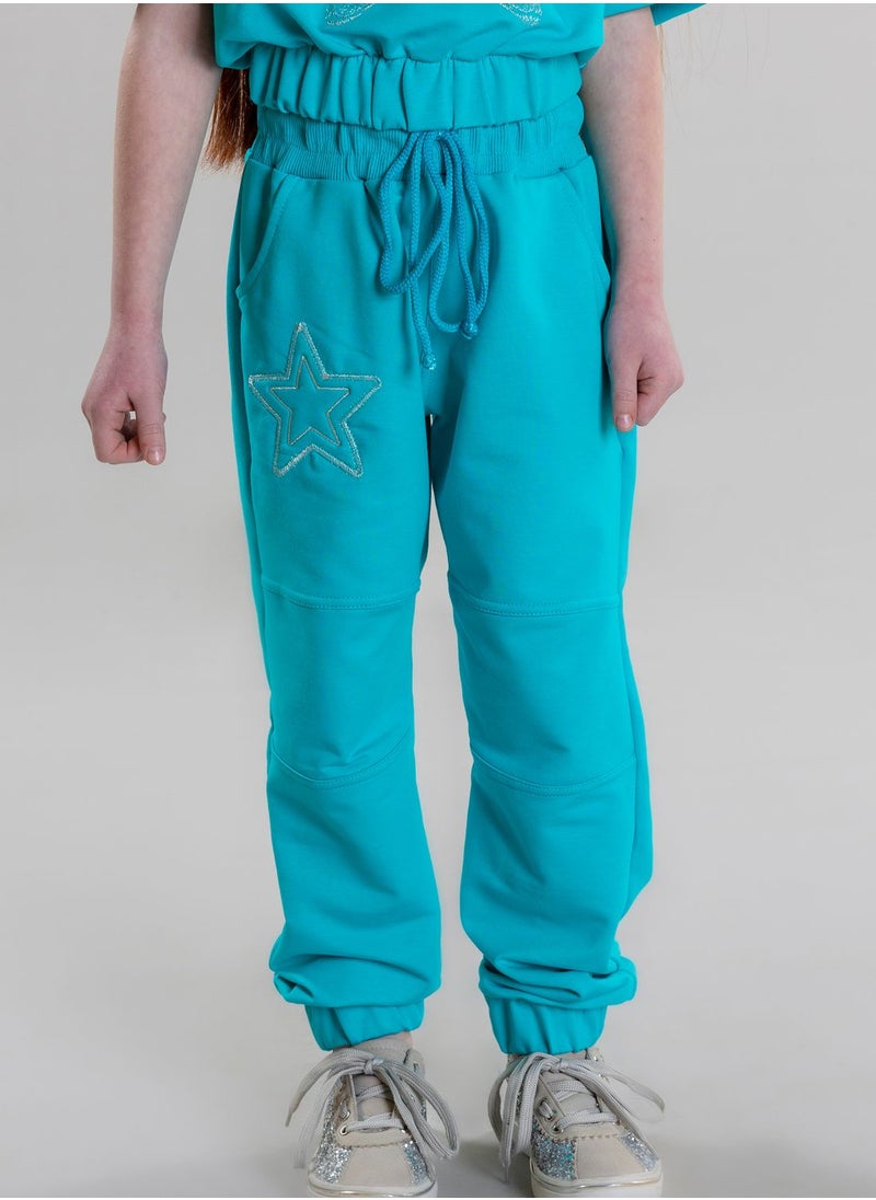 Kids Star Embroidered Sweatpants