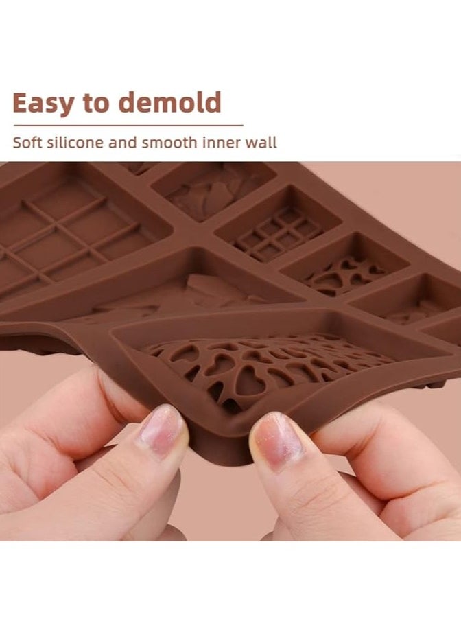 3 Pcs Silicone Chocolate Molds, Break Apart Chocolate Molds 9 Cavity Chocolate Silicone Molds Break Apart Candy Molds for Cake Decorations Candy Chocolate