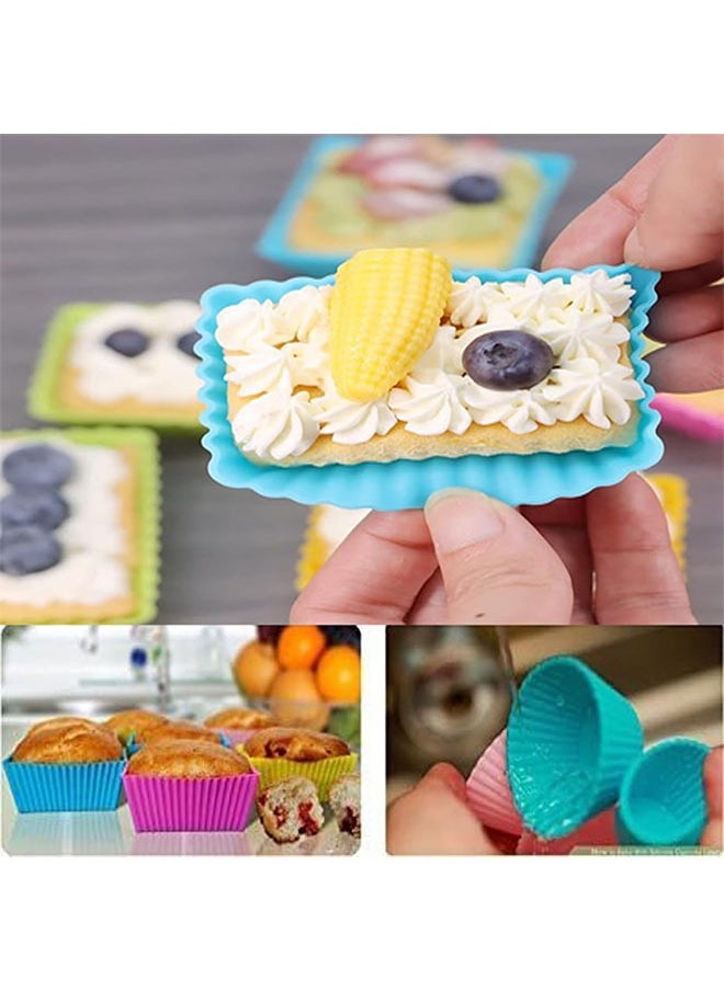 Silicone Baking Cups, 36 Pcs Silicone Cupcake Liners, Baking Cups Cupcake Muffin Baking Cups, Chocolate cup Mold for Bakeware Baking Pan u0026 Cupcake Pan, Muffin Cupcake Molds (Multicolored)