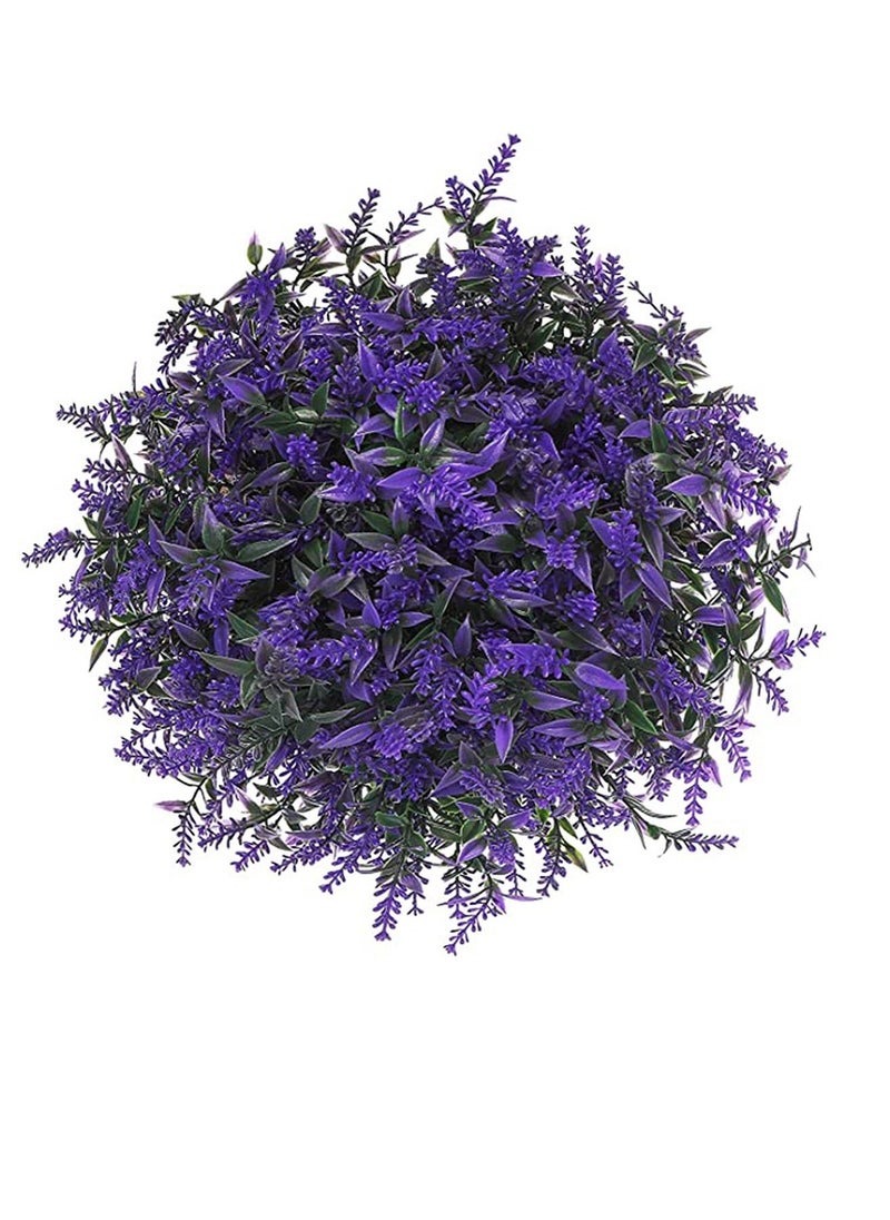 Artificial Lavender Plants No Fade Flowers Outdoor UV Resistant Flowers Bouquet Fake Shrubs Greenery Bushes for Home Kitchen Dining Room Garden Porch Window Box Farmhouse Decoration