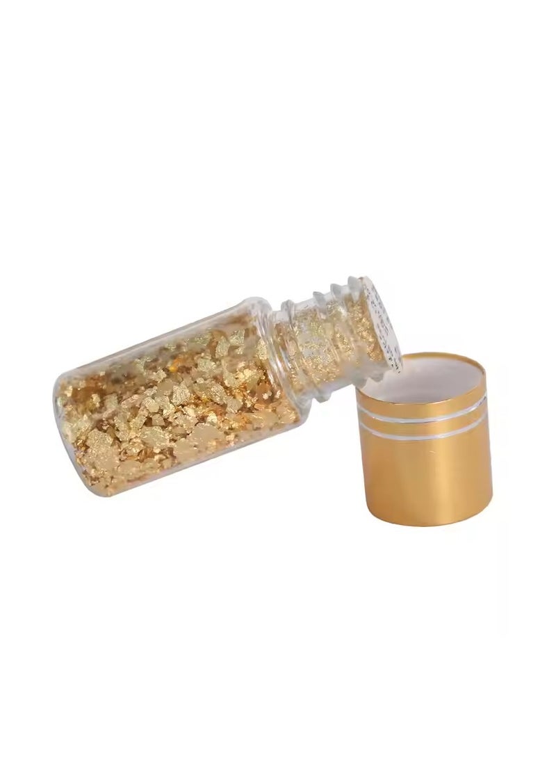 0.1 g/bottle 24K Gold Flakes Edible Real Gold Flakes Cosmetics Food Wine Beverage Decoration Thin gold foil flakes