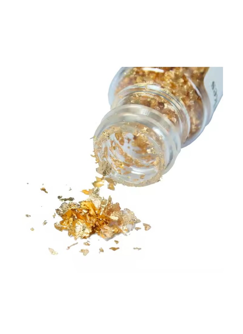 0.1 g/bottle 24K Gold Flakes Edible Real Gold Flakes Cosmetics Food Wine Beverage Decoration Thin gold foil flakes