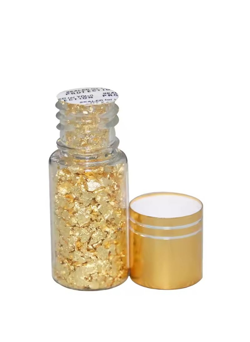 0.1 g/bottle 24K Gold Flakes Edible Real Gold Flakes Cosmetics Food Wine Beverage Decoration Thin gold foil flakes