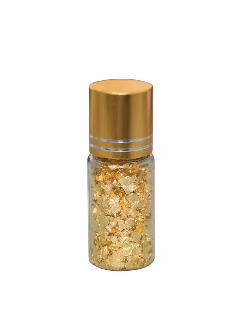 0.1 g/bottle 24K Gold Flakes Edible Real Gold Flakes Cosmetics Food Wine Beverage Decoration Thin gold foil flakes