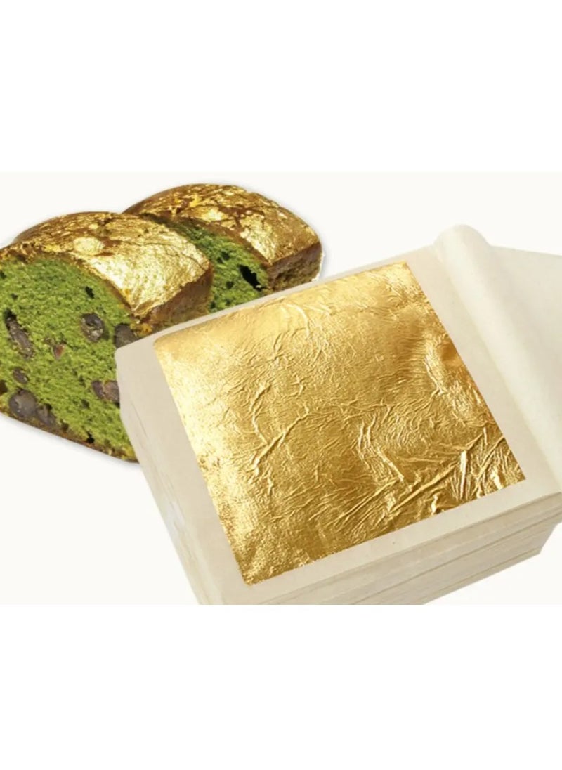 High Quality 24K 8*8Edible Gold Foil Sheet Food Grade Cake Roasted Wine Coffee Decoration Facial Spa 8x8cm Pure Gold Foil Sheet