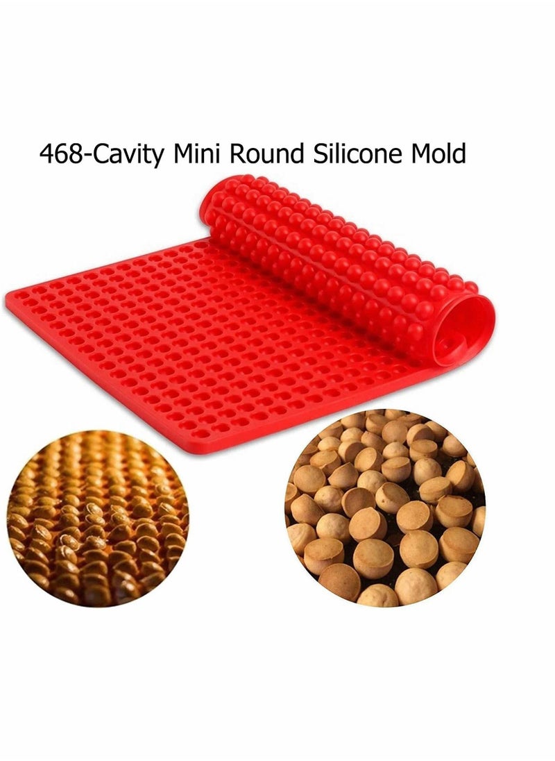 468-Cavity Mini Round Silicone Mold/Chocolate Drops Mold/Dog Treats Pan/Semi Sphere Gummy Candy Molds for Ganache Jelly Caramels Cookies Pet Treats Baking Mold