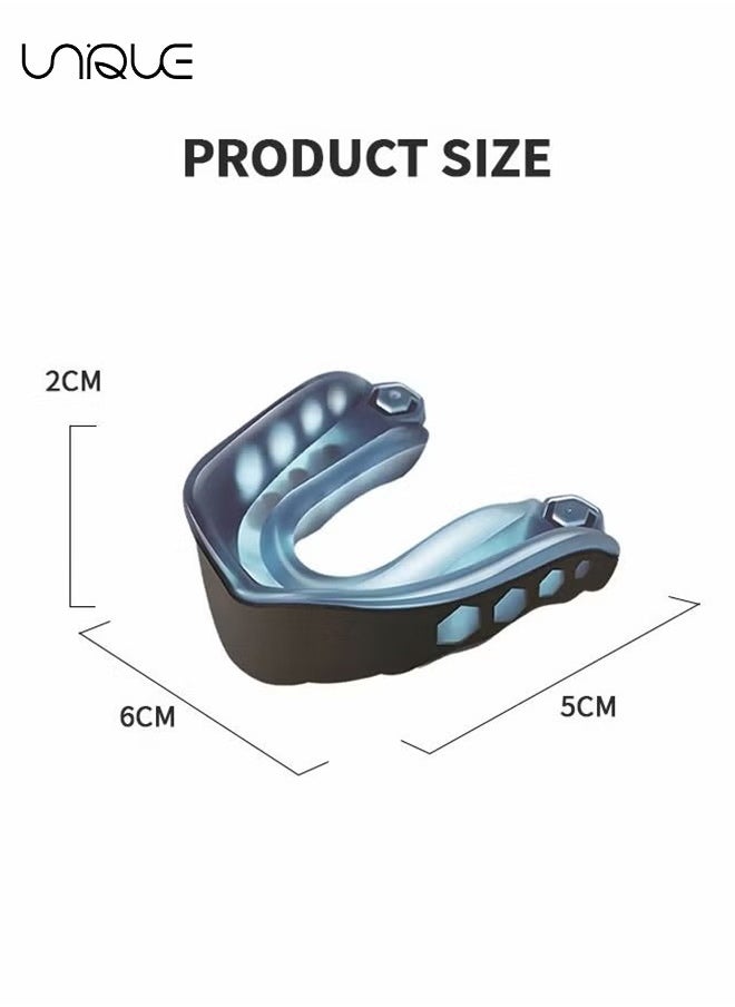 3 Pack EVA Mouthguards with Case, Sport Mouth Guards Mouthguard Gum Guard, Mouthguard Slim Fit for Boxing, Basketball, Hockey, Soccer