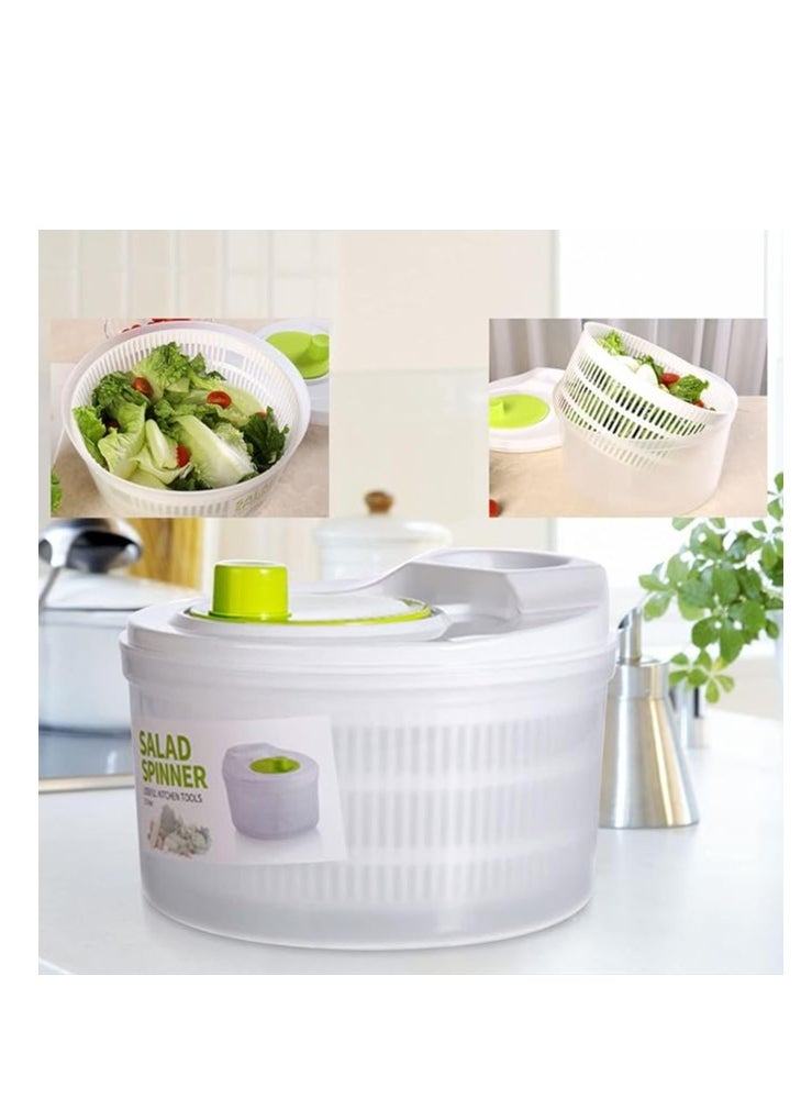 Salad Spinner Lettuce Spinner for Home Kitchen Washing and Draining Basket Large Capacity Essential Kitchen Gadgets for the Home