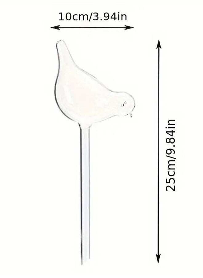 Waterer Bird Self Watering Bulb Hand Blown Clear Glass Plant Transparent 25 * 10cm