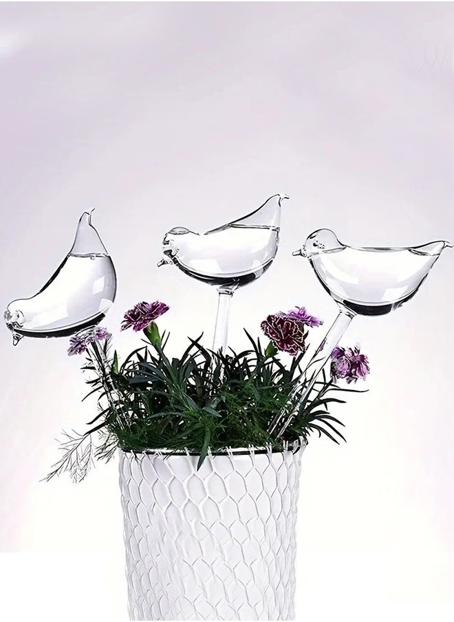 Waterer Bird Self Watering Bulb Hand Blown Clear Glass Plant Transparent 25 * 10cm