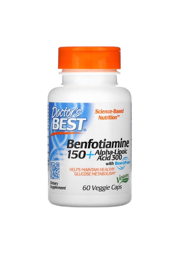 Benfotiamine 150  AlphaLipoic Acid 300 60 Veggie Caps