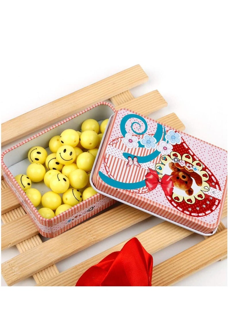 8 Piece Iron Storage Box, Small Metal Box Portable Empty Metal Box with Lid Vintage Rectangular Iron Box Tins Container Rectangular Hinged Containers Small Storage Kit Mini Portable Tin Box