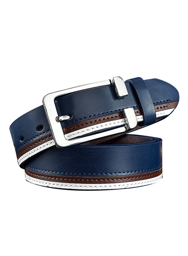 Casual Patchwork Belt Blue