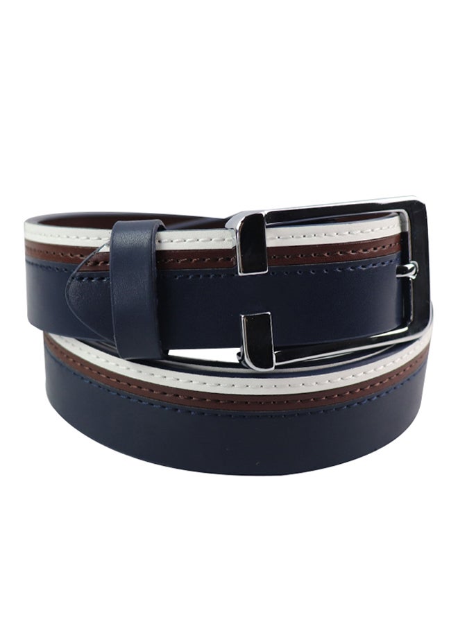 Casual Patchwork Belt Blue