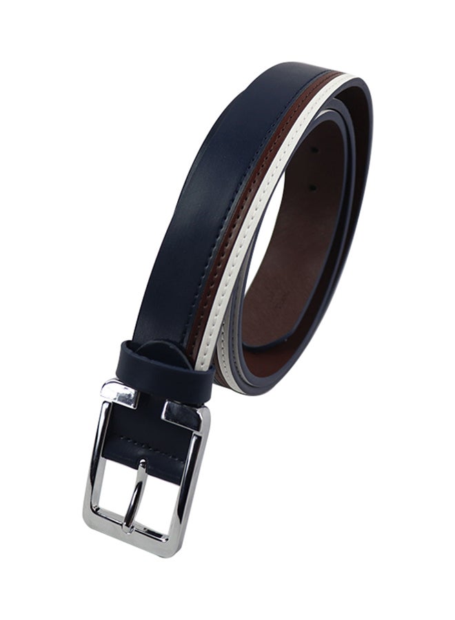 Casual Patchwork Belt Blue