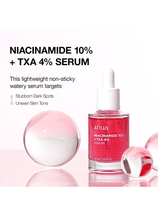 Anua 10% Niacinamide+ 4% Tranexamic Acid Serum, Ceramide, Hyaluronic Acid, Vitamin B12 natural color, for Sensitive skin, Korean Glass Skin, Fragrance-Free (30ml /1.01 fl.oz.)