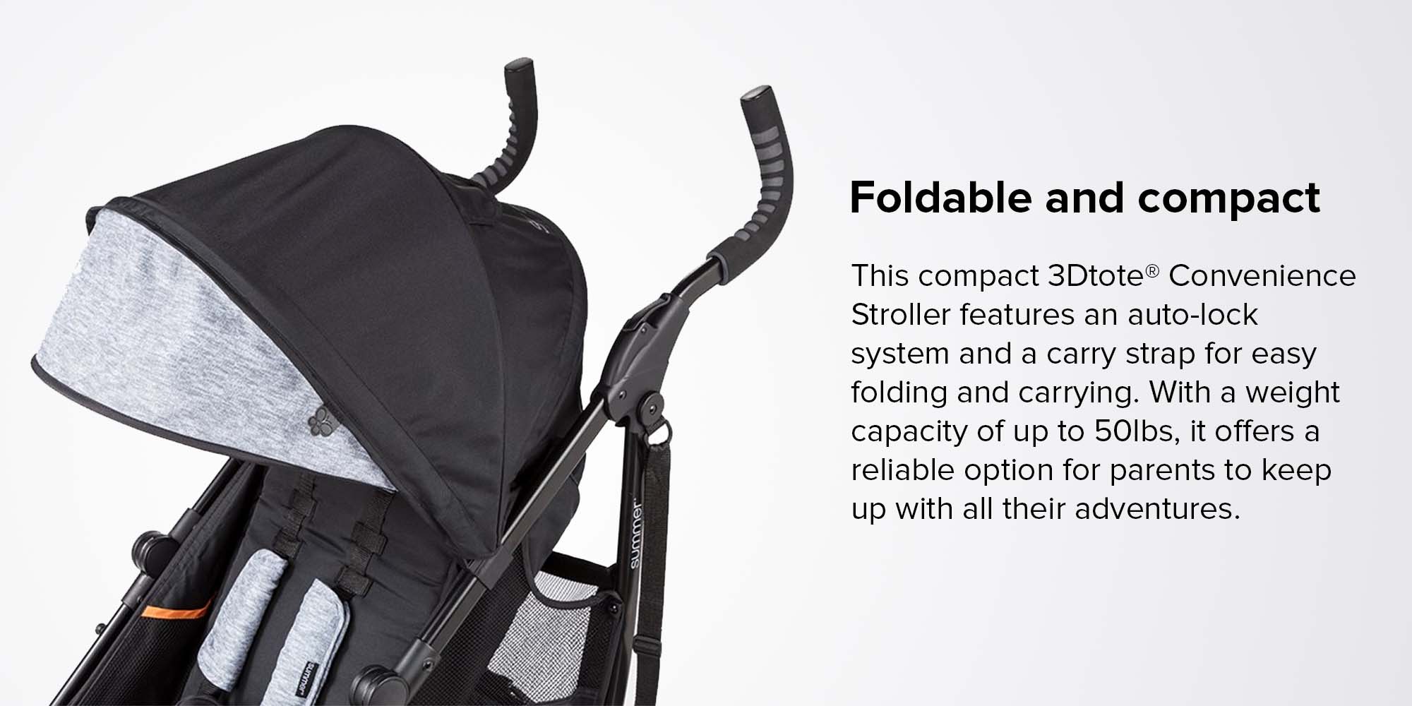 3D Tote Convenience light weight Stroller Grey/Black