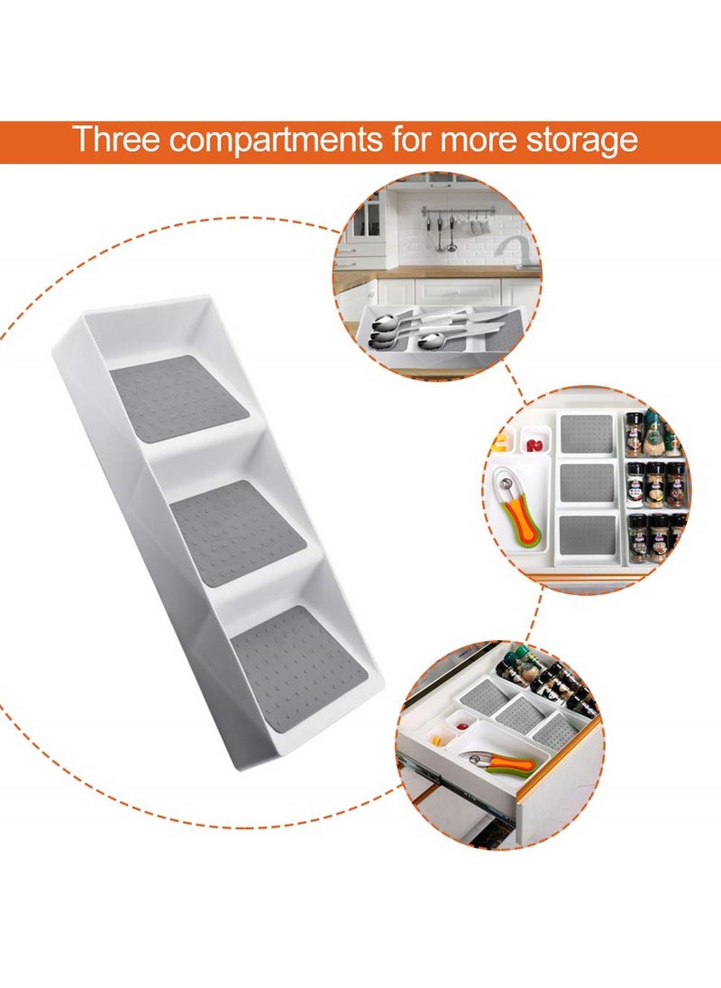 3-Tier Non-Slip Spice Drawer Organizer, Efficient Storage Solution for Kitchen Seasonings, Pantry and Cabinet, Maximize Space with Stylish Rack