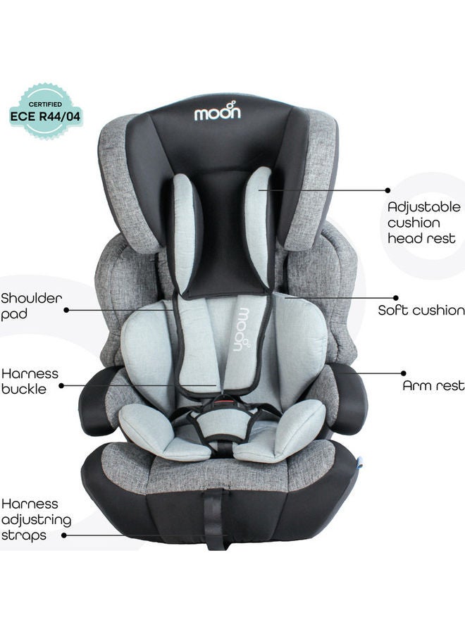 Tolo - Baby/Kids Car seat (Group-1,2,3)-Textured Grey