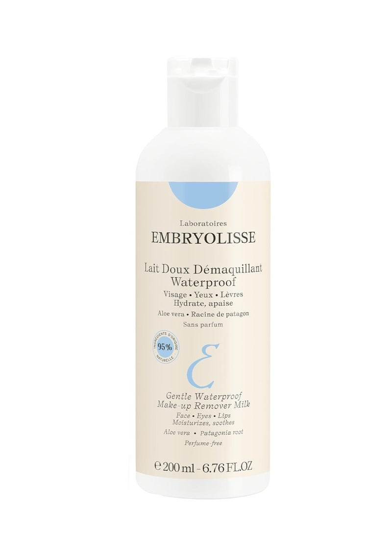 Embryolisse Gentle Waterproof Make-up Remover Lotion. Soothing & Moisturizing Facial Cleanser for All Skin Types, Including Sensitive. With Aloe Vera & Natural Ingredients, 6.76 Fl Oz