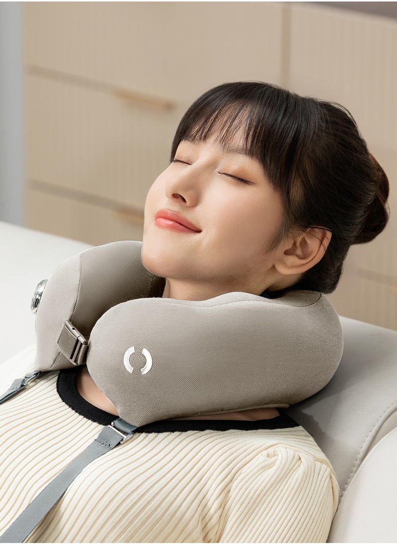 ROTAI Electric Neck Massager Pillow – Portable U-Shaped Memory Foam with Heat & Vibration Therapy – Relieves Neck & Shoulder Pain – Travel-Friendly – Rechargeable for Home, Office, and Car Use