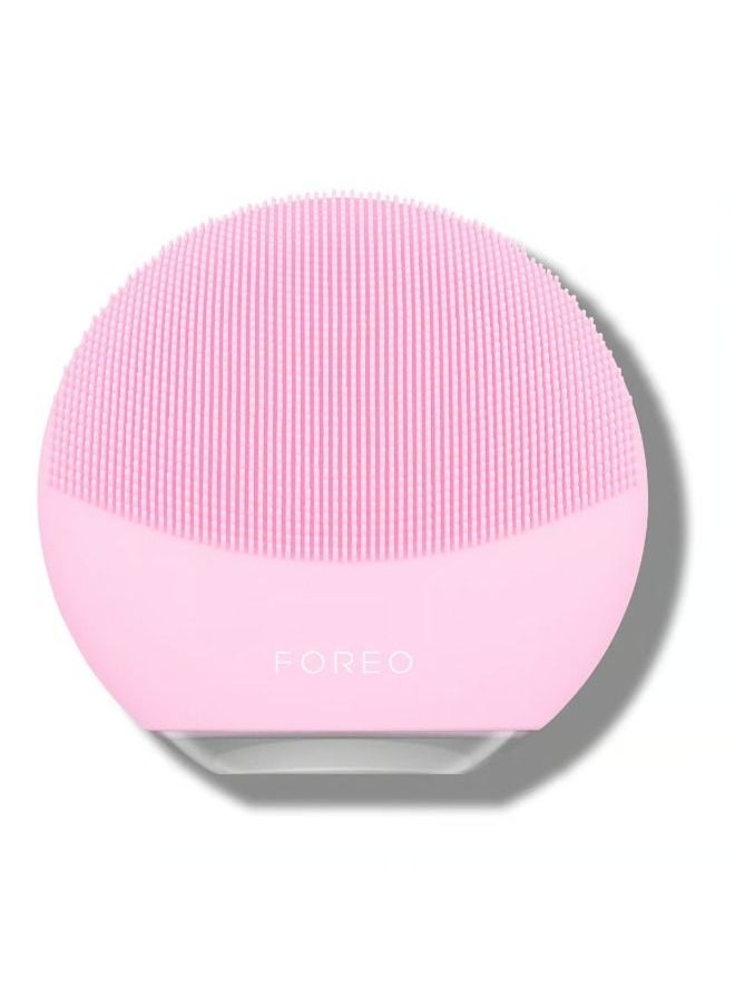 LUNA Mini 3 Dual-Sided Face Brush For All Skin Types - Pearl Pink - USB Plug