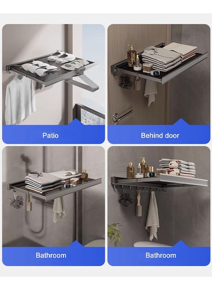 Invisible folding rack, no need to punch, aluminum products, rust prevention