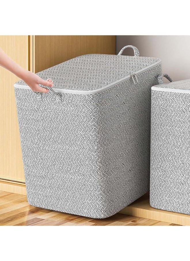 Non-woven Zipper Closet Organizers and Storage Box Moving Quilt Storage Basket Travel Large-Capacity Clothing Organization and Storage Bag