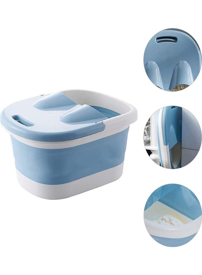 Foldable Pedicure Massage Spa Bath Tub With 4 Massager Rollers