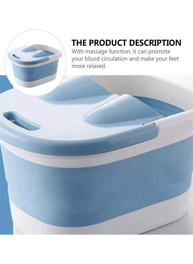 Foldable Pedicure Massage Spa Bath Tub With 4 Massager Rollers