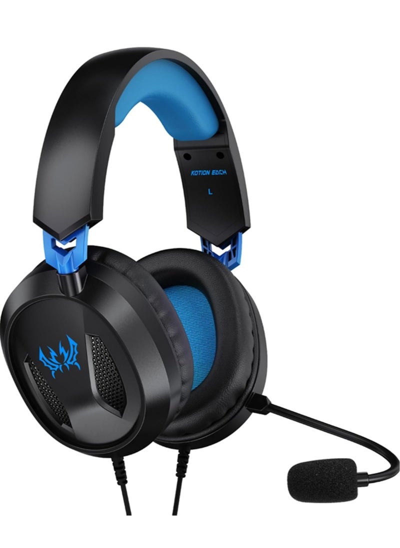 G3100 Wired Gaming Headset – Over-Ear Headphones with Omni-Directional Microphone, Memory Foam Ear Cushions for PS5, PS4, Laptop, Tablet & Mobile Phones