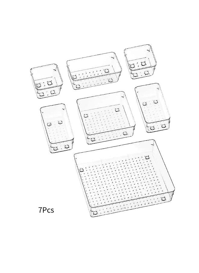 drawer storage basket storage box acrylic transparent partition storage combination set