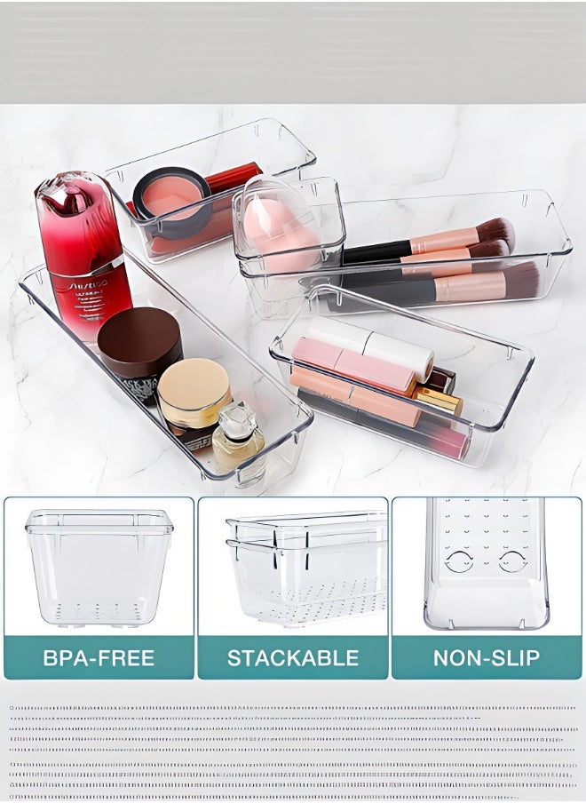 drawer storage basket storage box acrylic transparent partition storage combination set