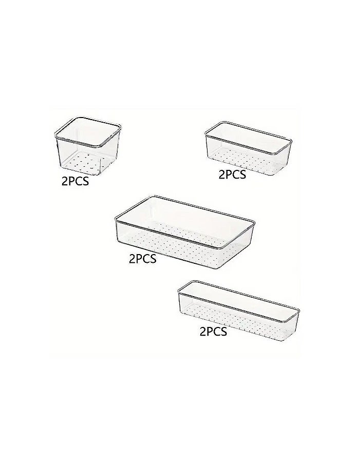 drawer storage basket storage box acrylic transparent partition storage combination set